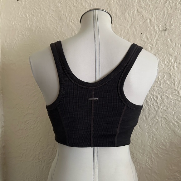 Prana Becksa Bralette Black Heather XS Cropped Tank Top - Picture 9 of 11